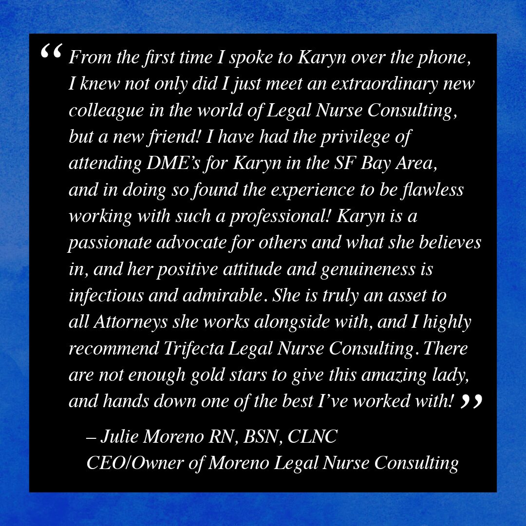 A testimonial from a lawyer about her experience in the law.